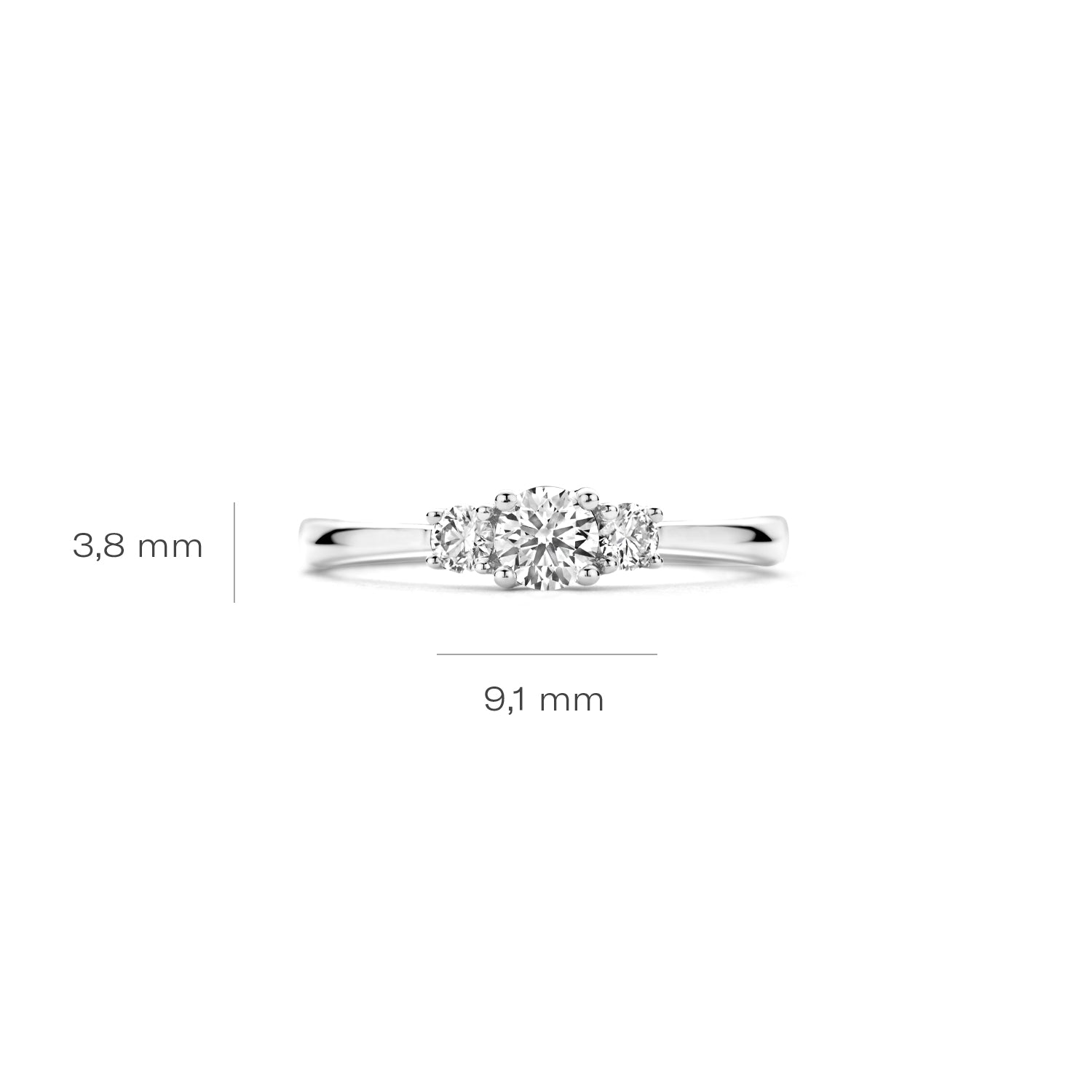 Blush Lab Diamonds Ring LG1007W – Witgoud (14k) met Lab grown Diamant