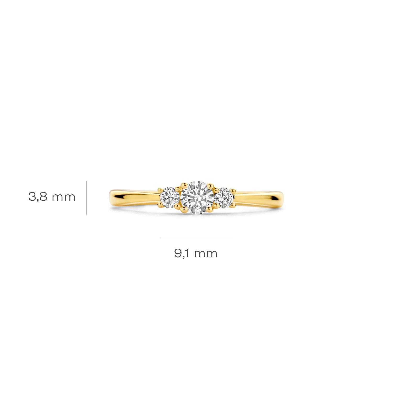 Blush Lab Diamonds Ring LG1007Y – Geel Goud (14k) met Lab grown Diamant
