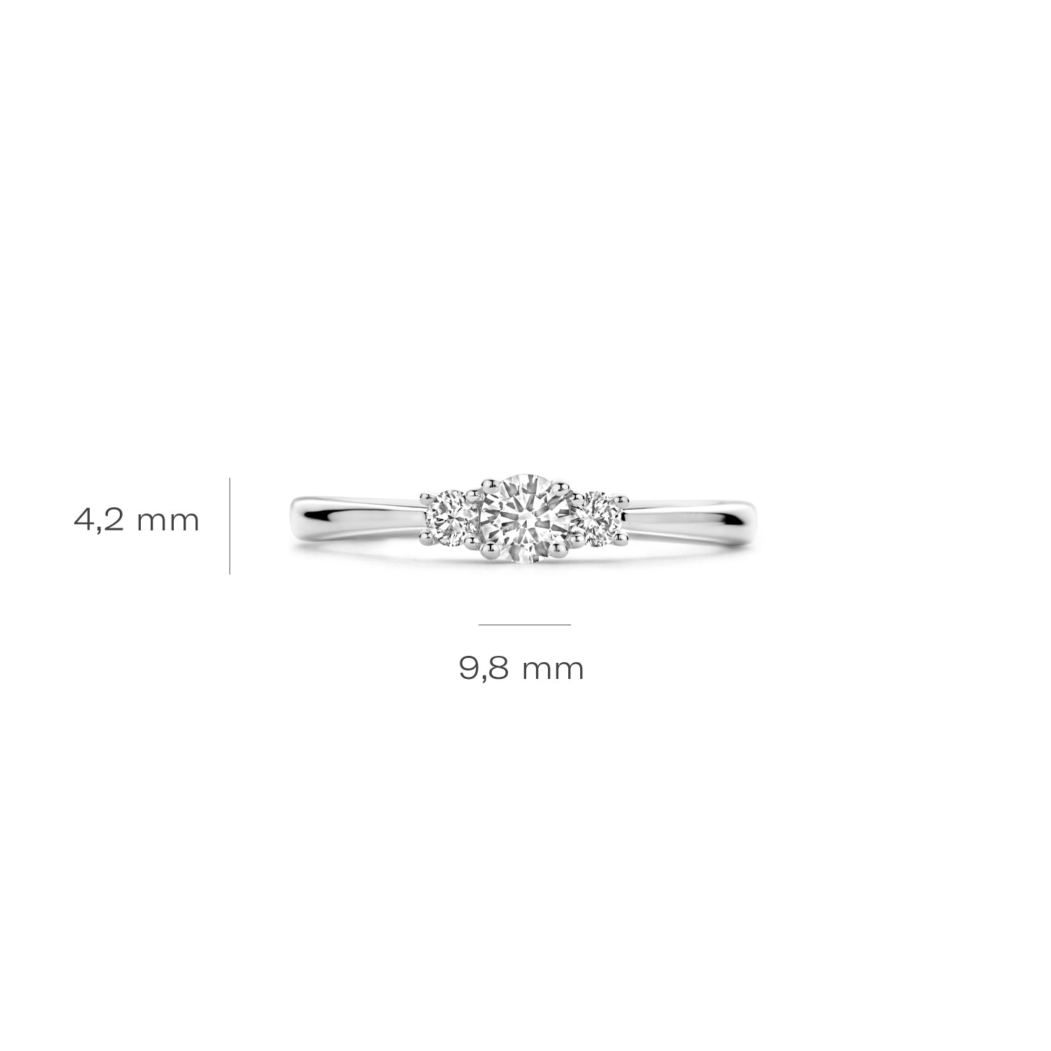 Blush Lab Diamonds Ring LG1008W – Witgoud (14k) met Lab grown Diamant