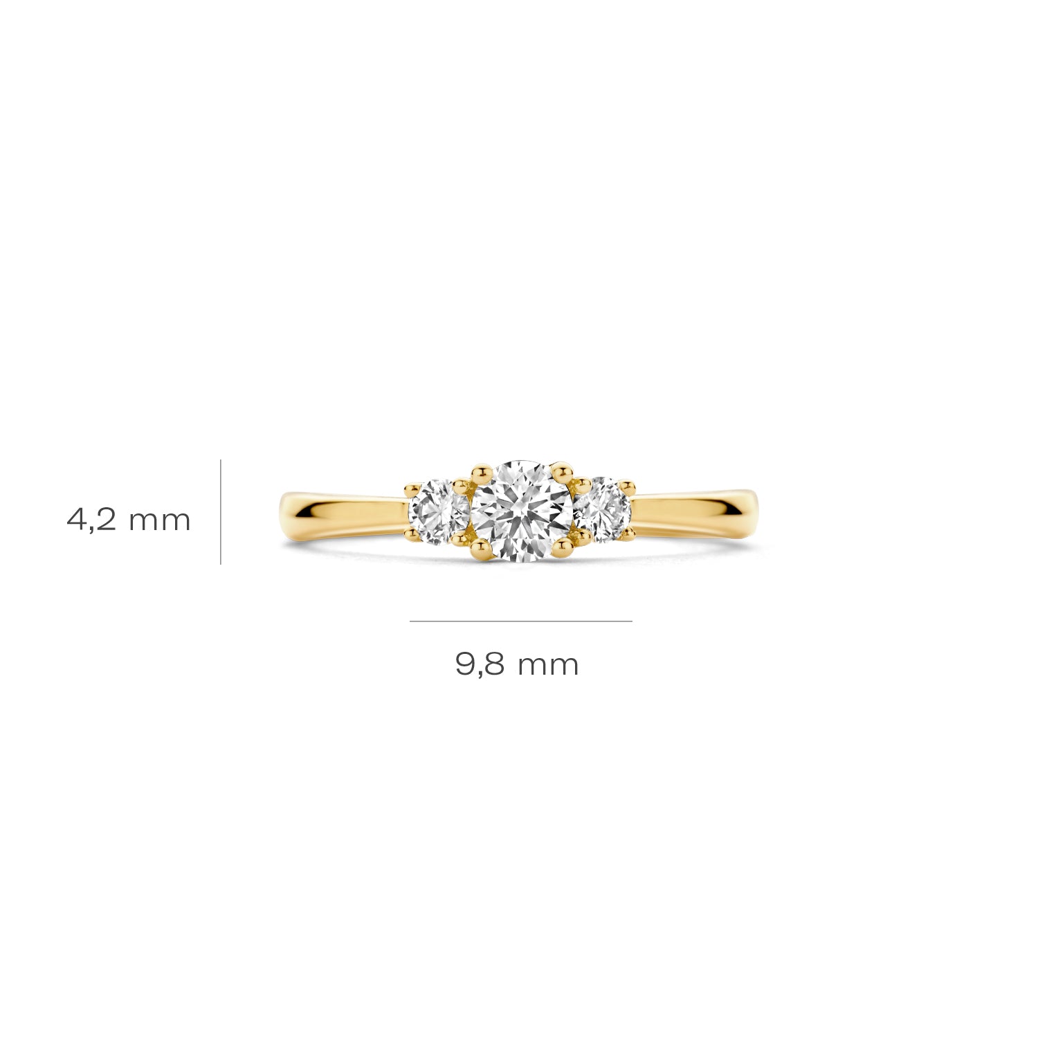 Blush Lab Diamonds Ring LG1008Y – Geel Goud (14k) met Lab grown Diamant