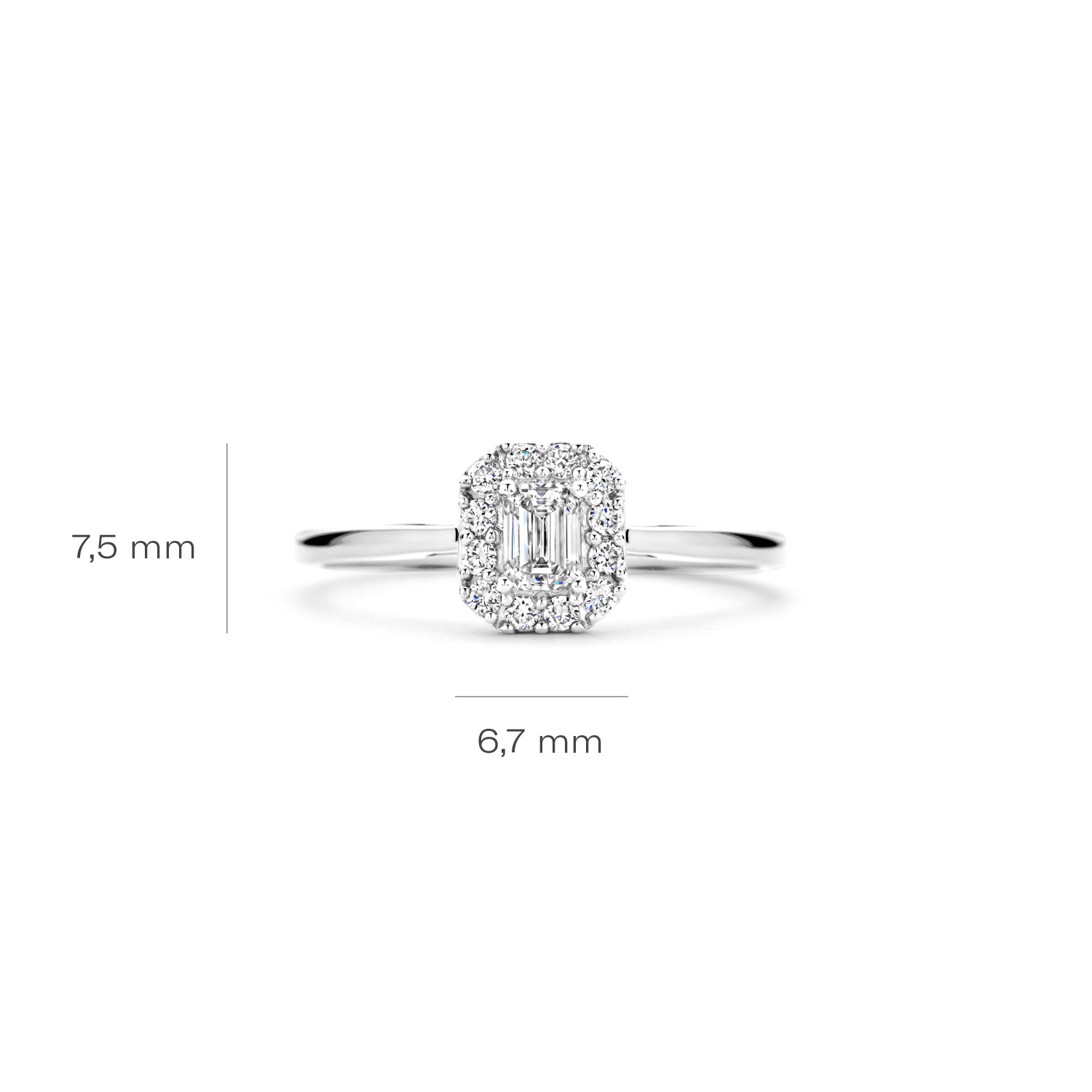 Blush Lab Diamonds Ring LG1010W – Witgoud (14k) met Lab grown Diamant