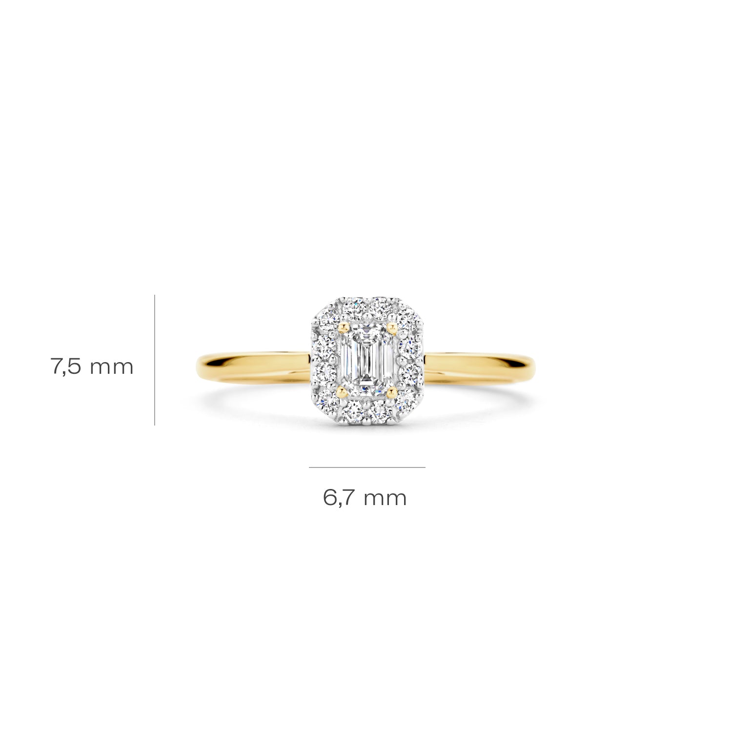 Blush Lab Diamonds Ring LG1010Y – Geel Goud (14k) met Lab grown Diamant