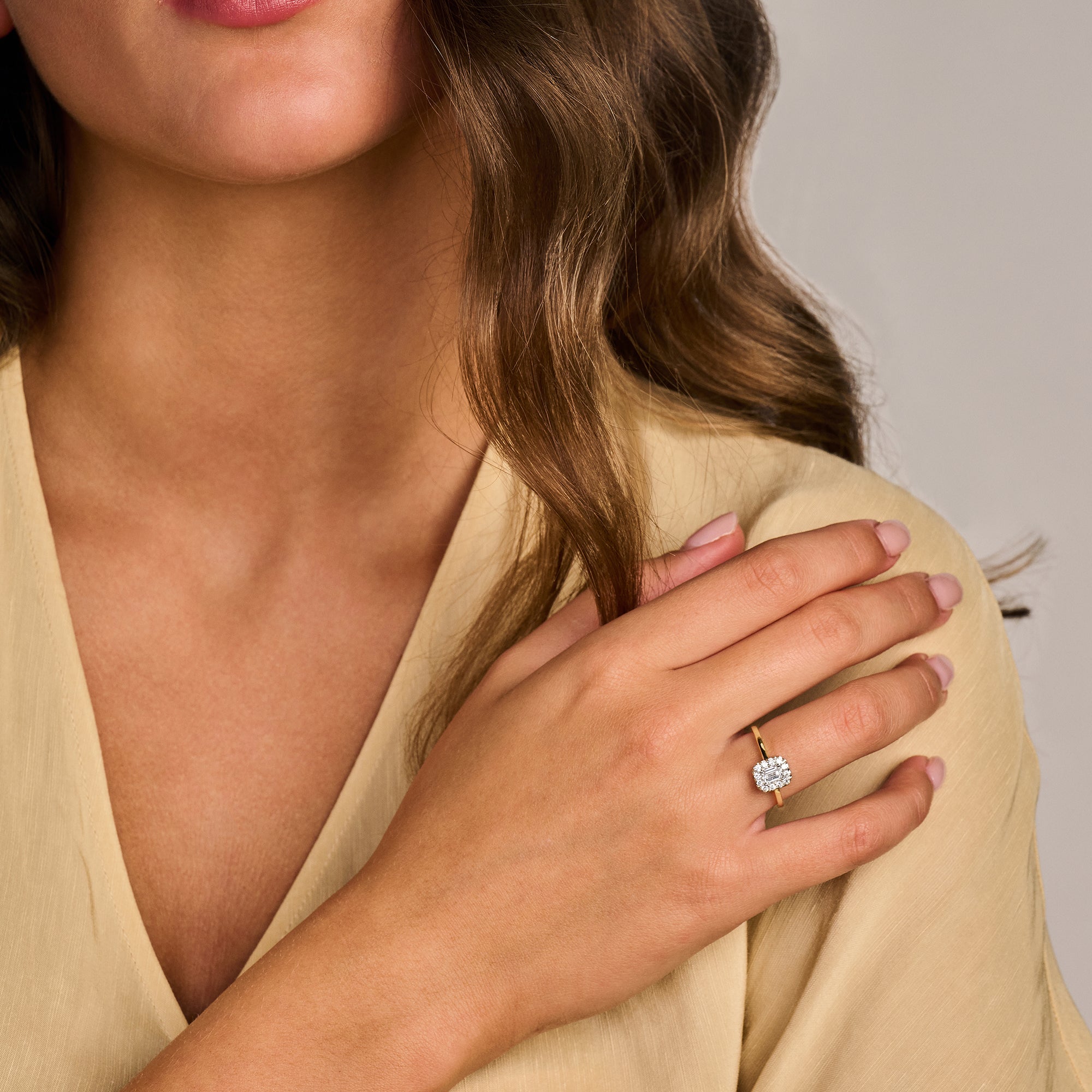 Blush Lab Diamonds Ring LG1011Y – Geel Goud (14k) met Lab grown Diamant