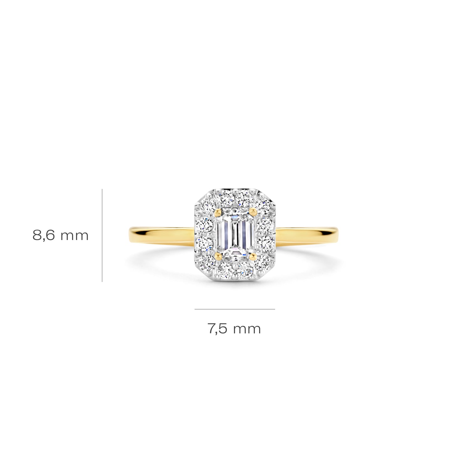 Blush Lab Diamonds Ring LG1011Y – Geel Goud (14k) met Lab grown Diamant