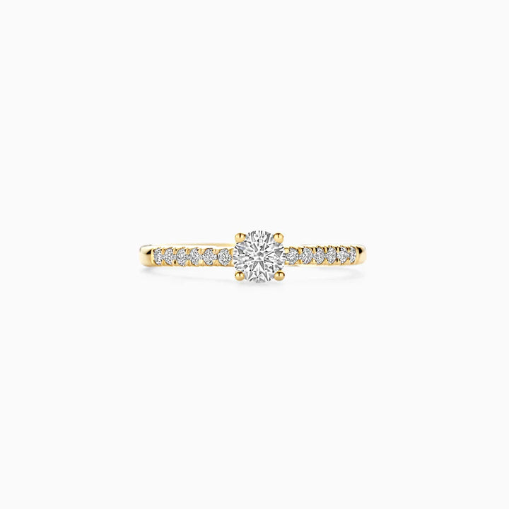 Blush Lab Diamonds Ring LG1018Y - Geelgoud (14k) met Lab grown Diamant