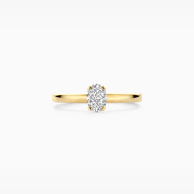 Blush Lab Diamonds Ring LG1019Y - Geelgoud (14k) met Lab grown Diamant