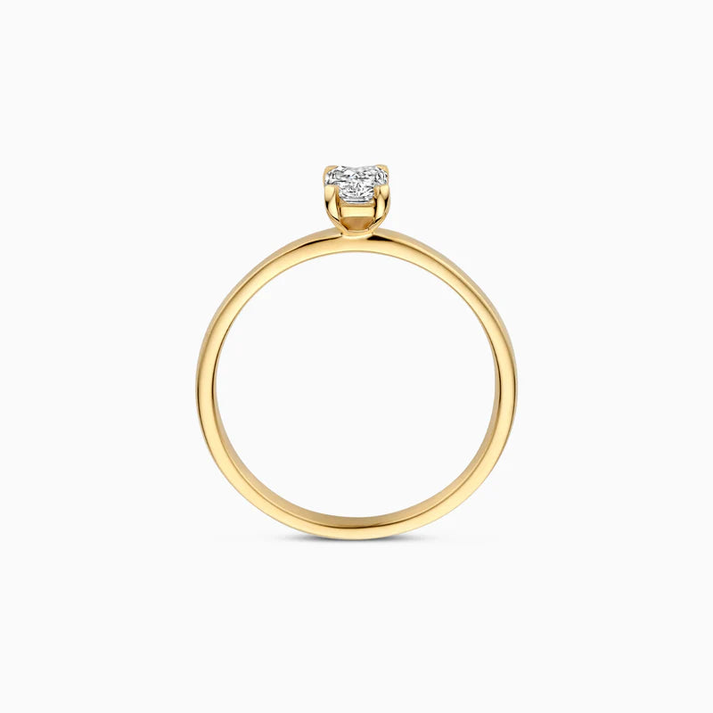Blush Lab Diamonds Ring LG1020Y - Geelgoud (14k) met Lab grown Diamant