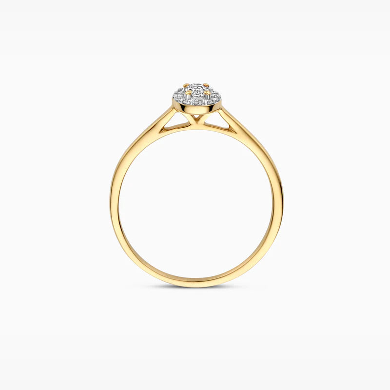 Blush Lab Diamonds Ring LG1021Y - Geelgoud (14k) met Lab grown Diamant