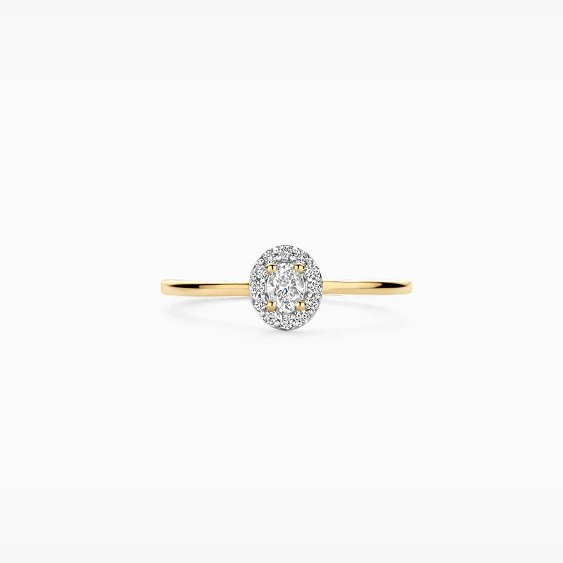 Blush Lab Diamonds Ring LG1021Y - Geelgoud (14k) met Lab grown Diamant