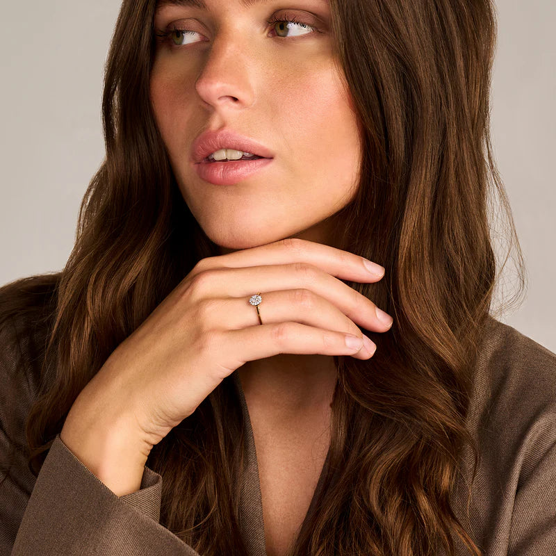 Blush Lab Diamonds Ring LG1021Y - Geelgoud (14k) met Lab grown Diamant