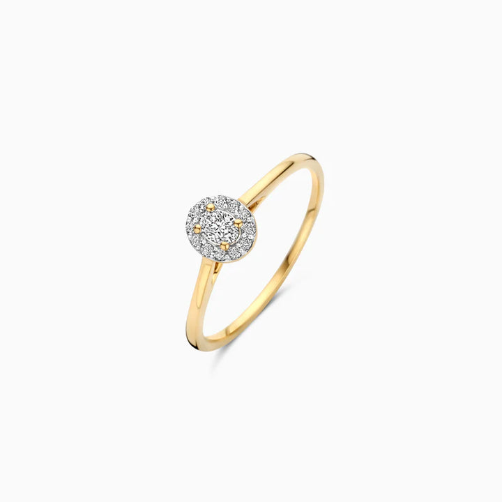 Blush Lab Diamonds Ring LG1021Y - Geelgoud (14k) met Lab grown Diamant