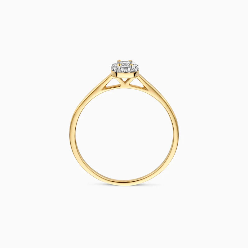 Blush Lab Diamonds Ring LG1022Y - Geelgoud (14k) met Lab grown Diamant