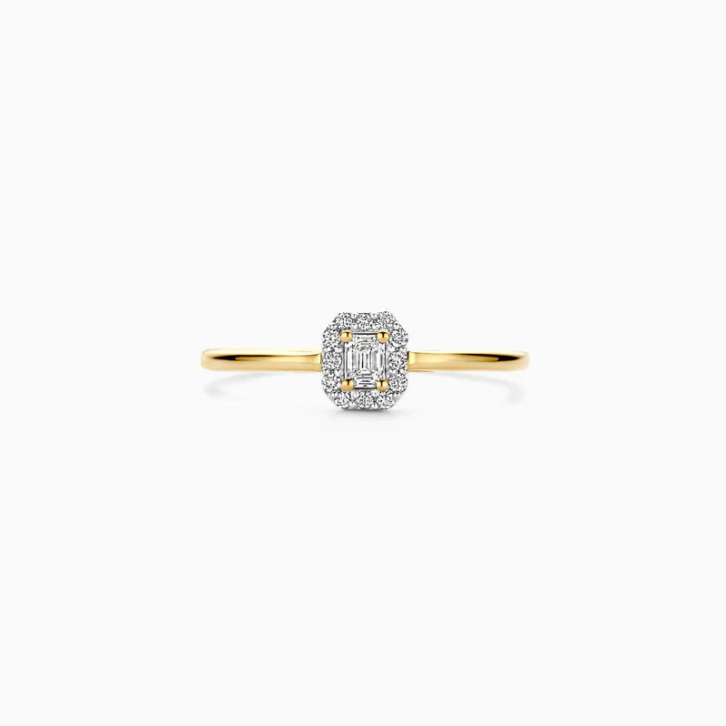 Blush Lab Diamonds Ring LG1022Y - Geelgoud (14k) met Lab grown Diamant