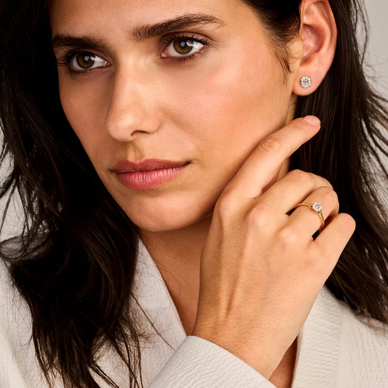 Blush Lab Diamonds Ring LG1022Y - Geelgoud (14k) met Lab grown Diamant