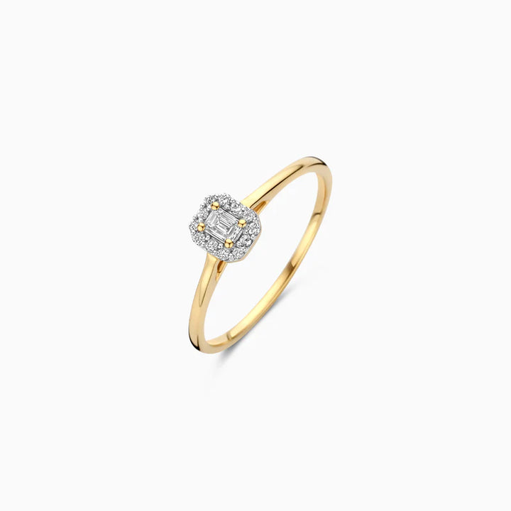 Blush Lab Diamonds Ring LG1022Y - Geelgoud (14k) met Lab grown Diamant