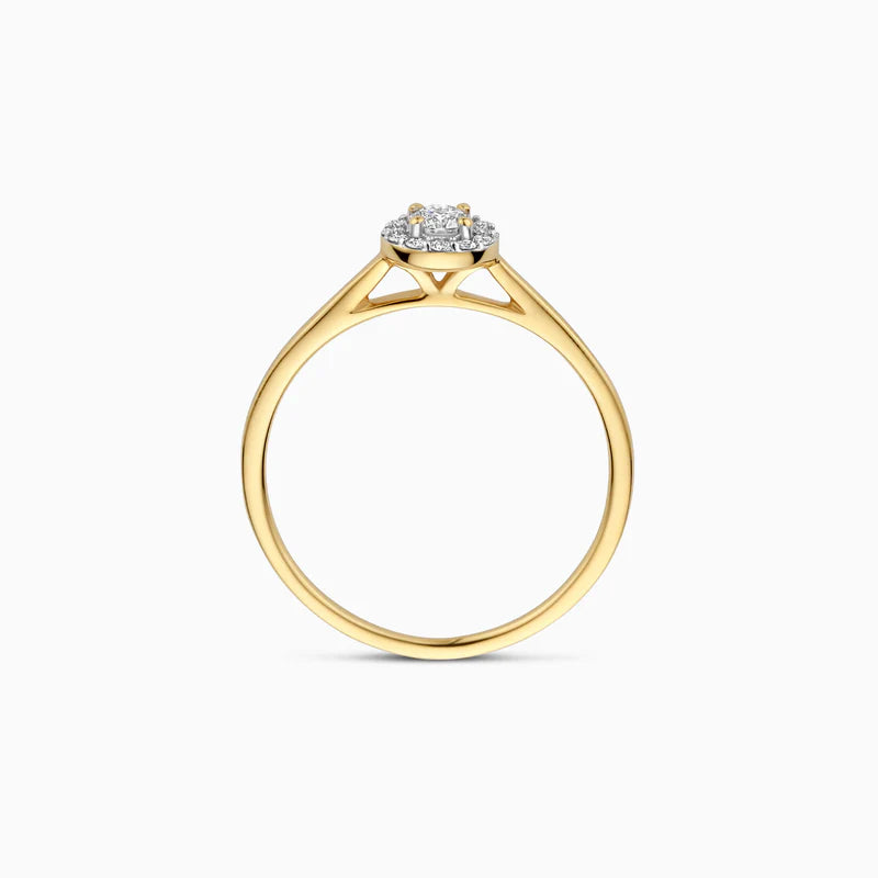 Blush Lab Diamonds Ring LG1023Y - Geelgoud (14k) met Lab grown Diamant