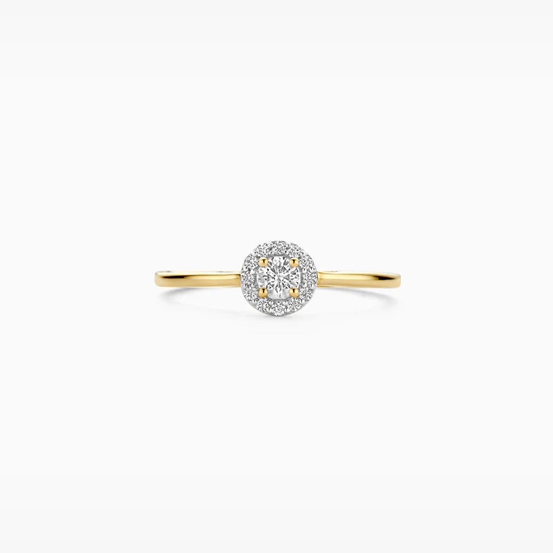 Blush Lab Diamonds Ring LG1023Y - Geelgoud (14k) met Lab grown Diamant