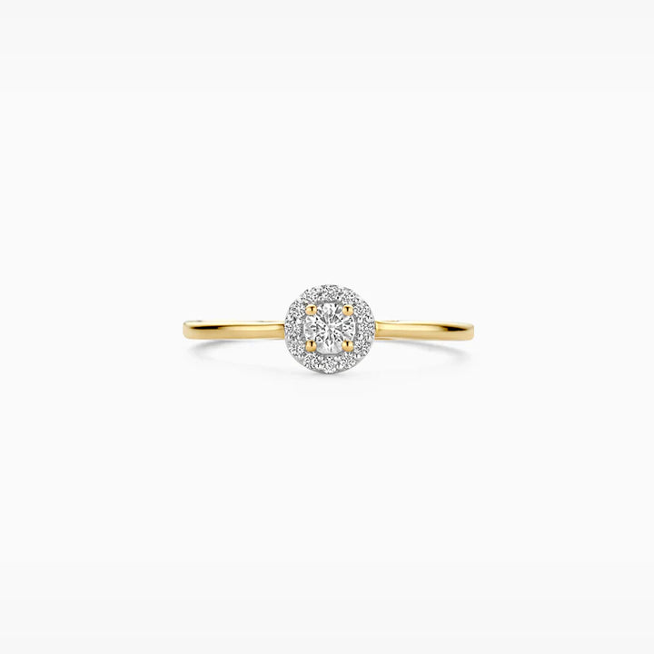 Blush Lab Diamonds Ring LG1023Y - Geelgoud (14k) met Lab grown Diamant