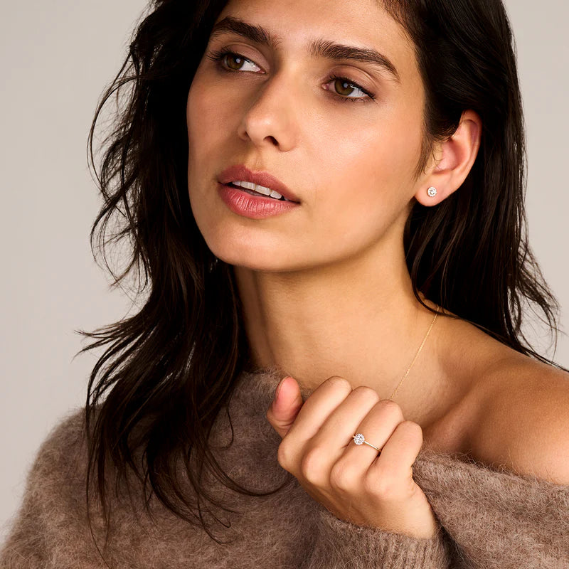 Blush Lab Diamonds Ring LG1023Y - Geelgoud (14k) met Lab grown Diamant