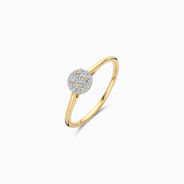 Blush Lab Diamonds Ring LG1023Y - Geelgoud (14k) met Lab grown Diamant