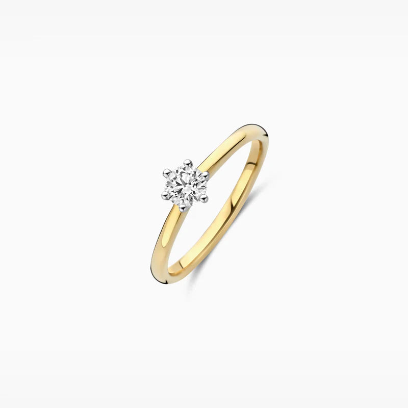 Blush Lab Diamonds Ring LG1038B - Geelgoud (14k) met 0.40ct Lab grown Diamant
