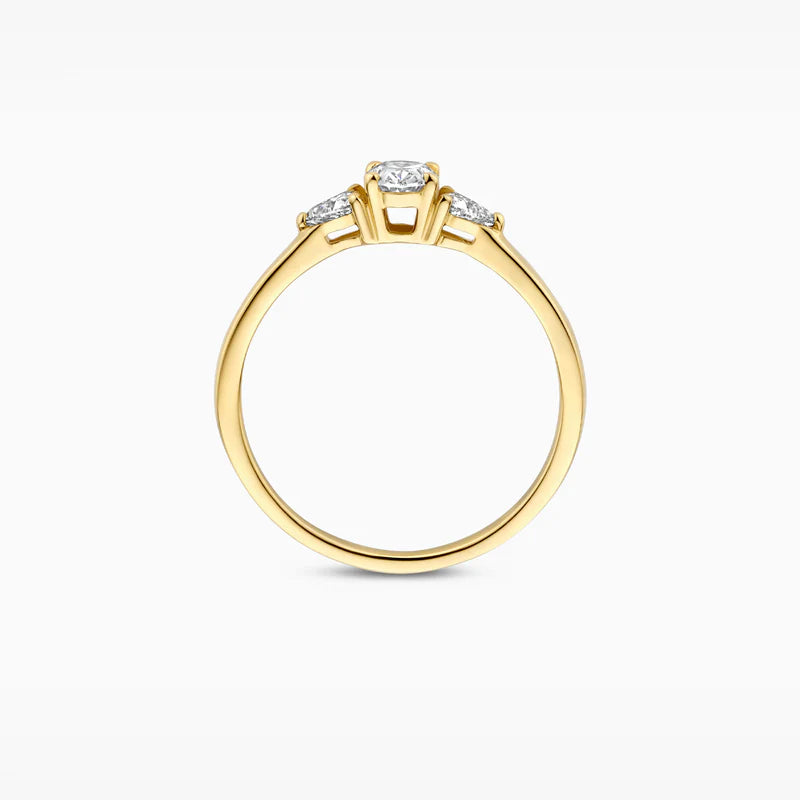 Blush Lab Diamonds Ring LG1039Y - Geelgoud (14k) met 0.55ct Lab grown Diamant