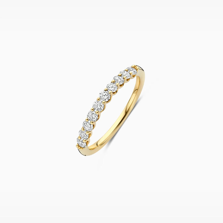 Blush Lab Diamonds Ring LG1042Y - Geelgoud (14k) met 10-0.52ct Lab grown Diamant