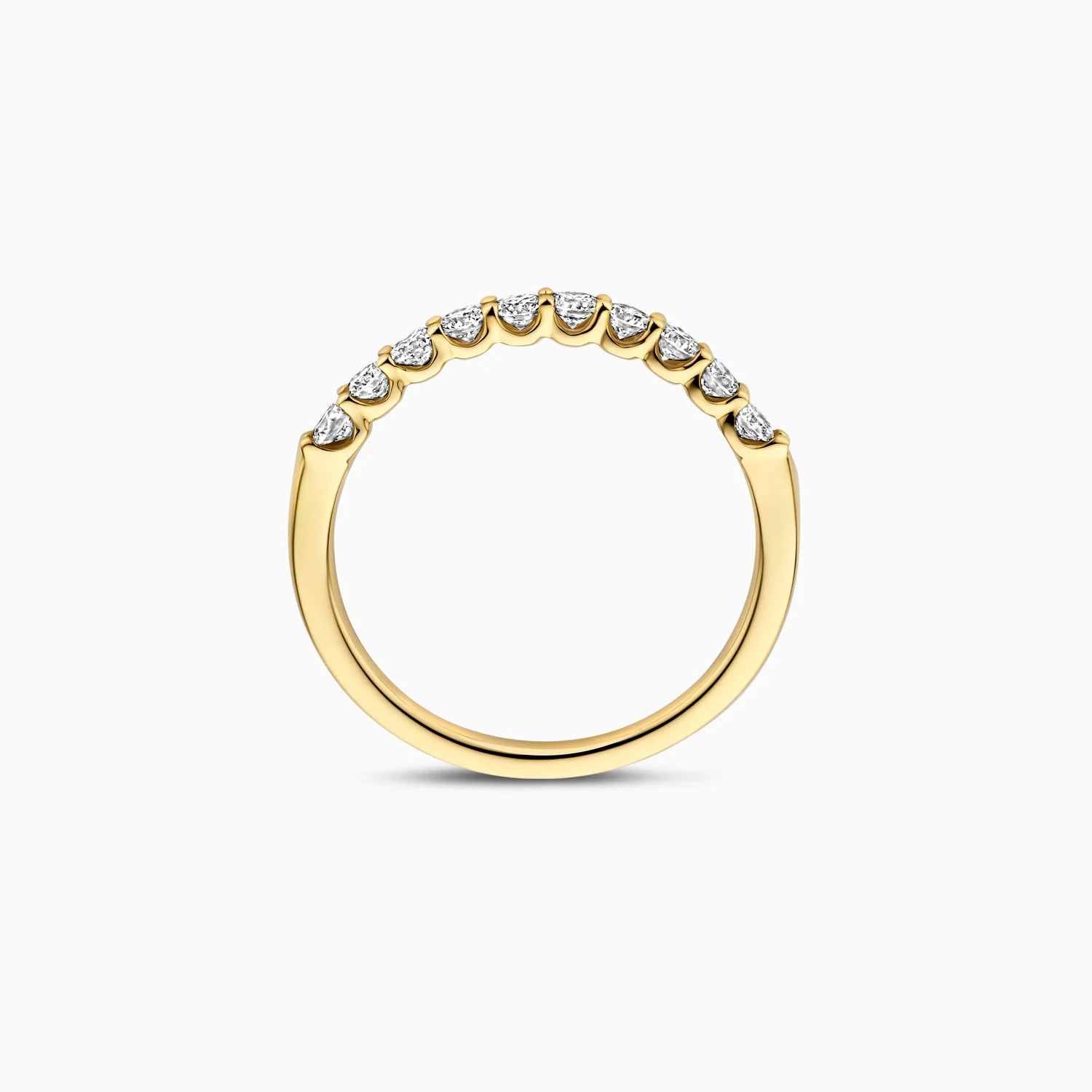 Blush Lab Diamonds Ring LG1042Y - Geelgoud (14k) met 10-0.52ct Lab grown Diamant