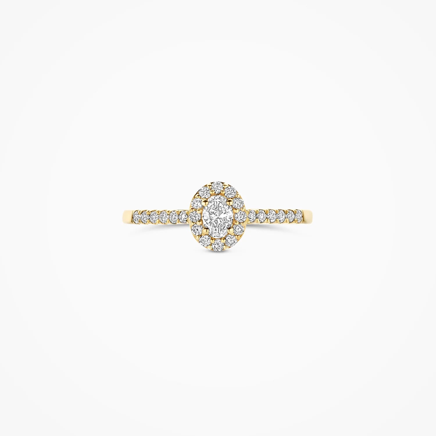 Blush Lab Diamonds Ring LG1045Y - Geelgoud (14k) met 1-0.20/24-0.24ct Lab grown Diamant