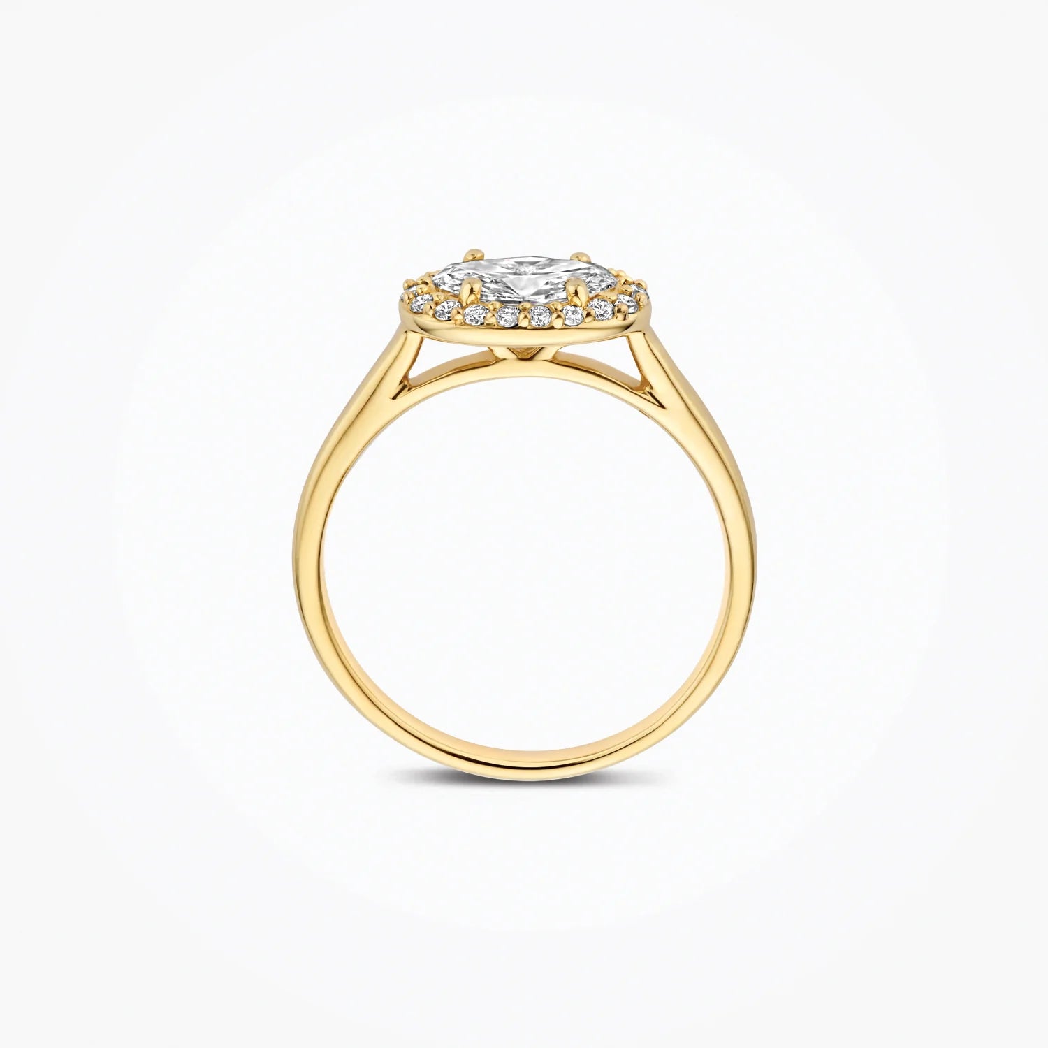 Blush Lab Diamonds Ring LG1052Y - Geelgoud (14k) met 0.50/0.15ct Lab grown Diamant