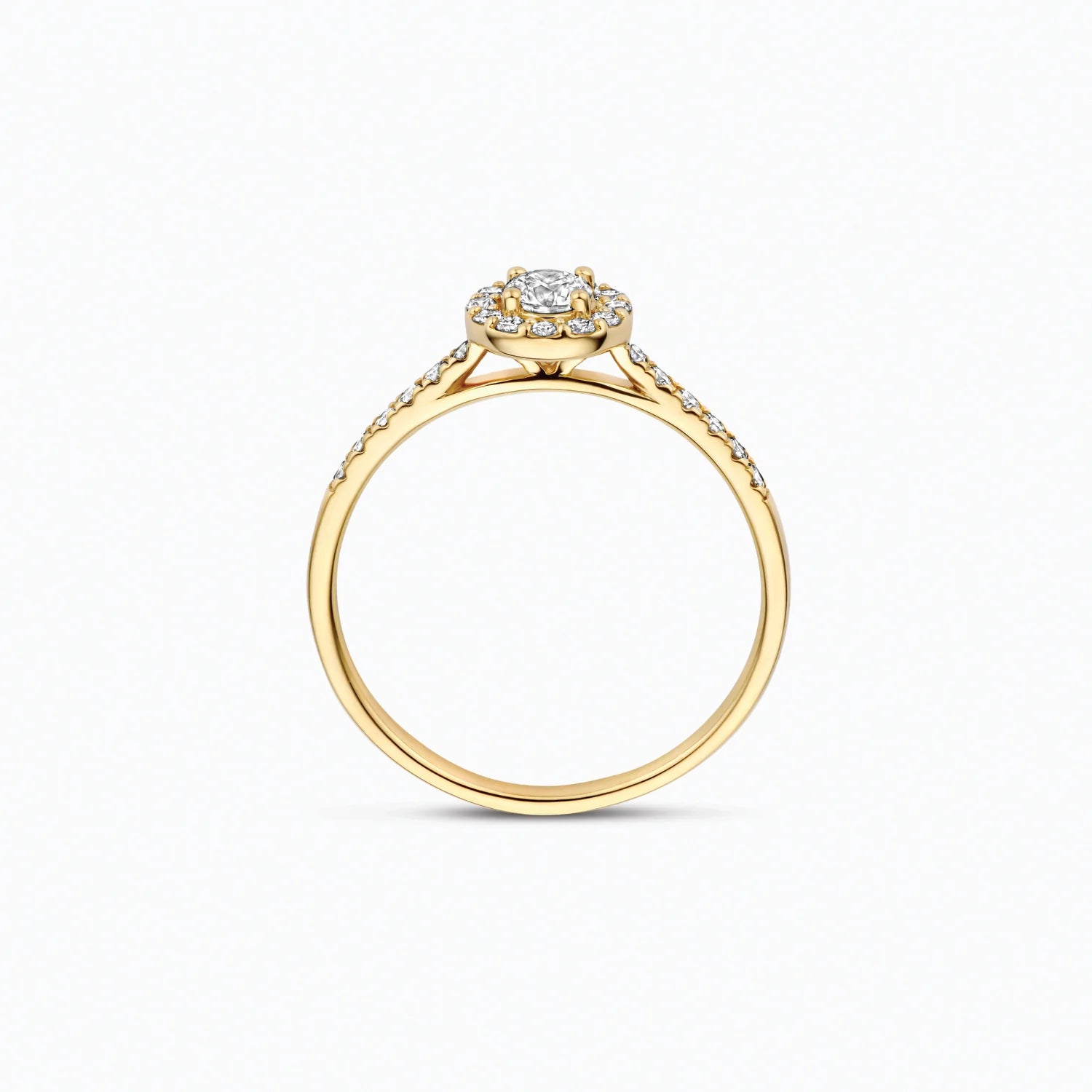 Blush Lab Diamonds Ring LG1058Y - Geelgoud (14k) met 0.19/0.24ct Lab grown Diamant