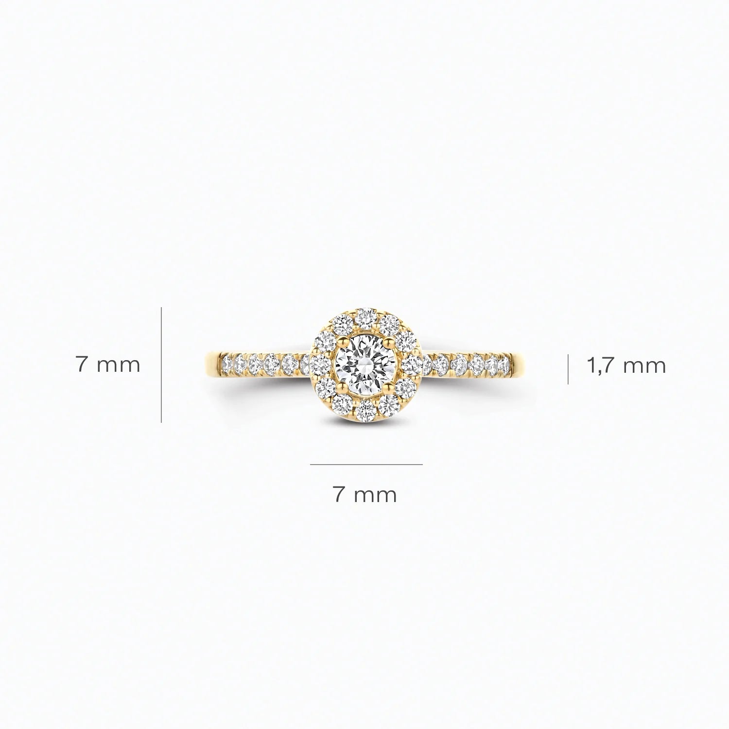 Blush Lab Diamonds Ring LG1058Y - Geelgoud (14k) met 0.19/0.24ct Lab grown Diamant