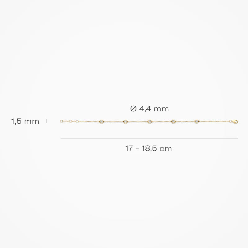 Blush Lab Diamonds Armband LG2002Y - Geelgoud (14k) met Lab grown Diamant