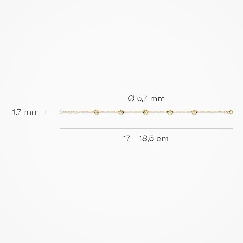 Blush Lab Diamonds Armband LG2003Y - Geelgoud (14k) met Lab grown Diamant