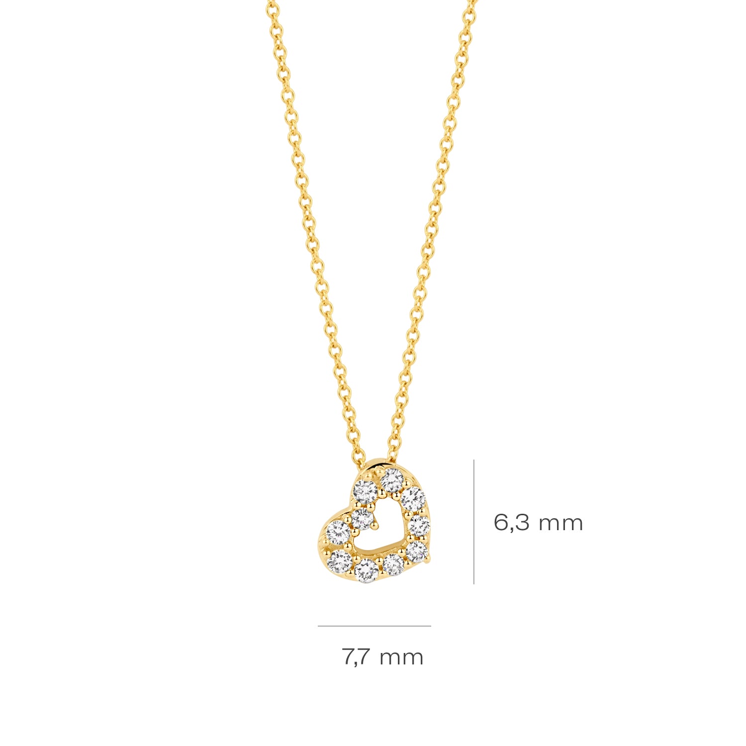 Blush Lab Diamonds Collier LG3000Y – Geel Goud (14k) met Lab grown Diamant