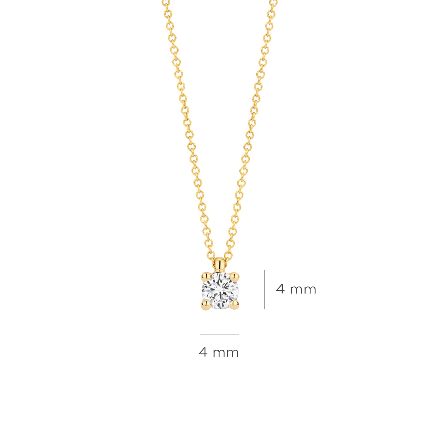 Blush Lab Diamonds Collier LG3001Y – Geel Goud (14k) met Lab grown Diamant