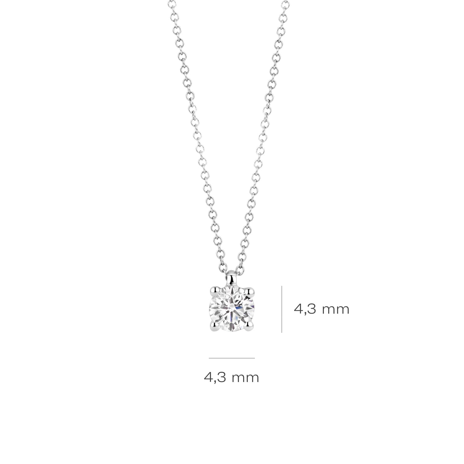 Blush Lab Diamonds Collier LG3002W – Witgoud (14k) met Lab grown Diamant