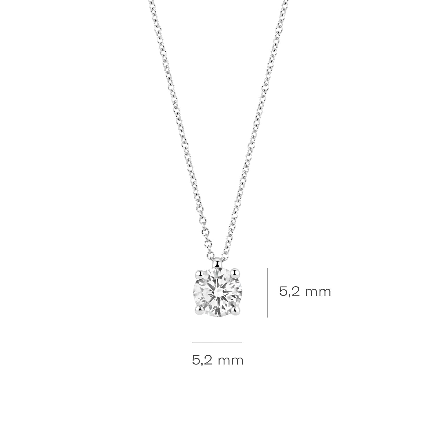 Blush Lab Diamonds Collier LG3003W – Witgoud (14k) met Lab grown Diamant