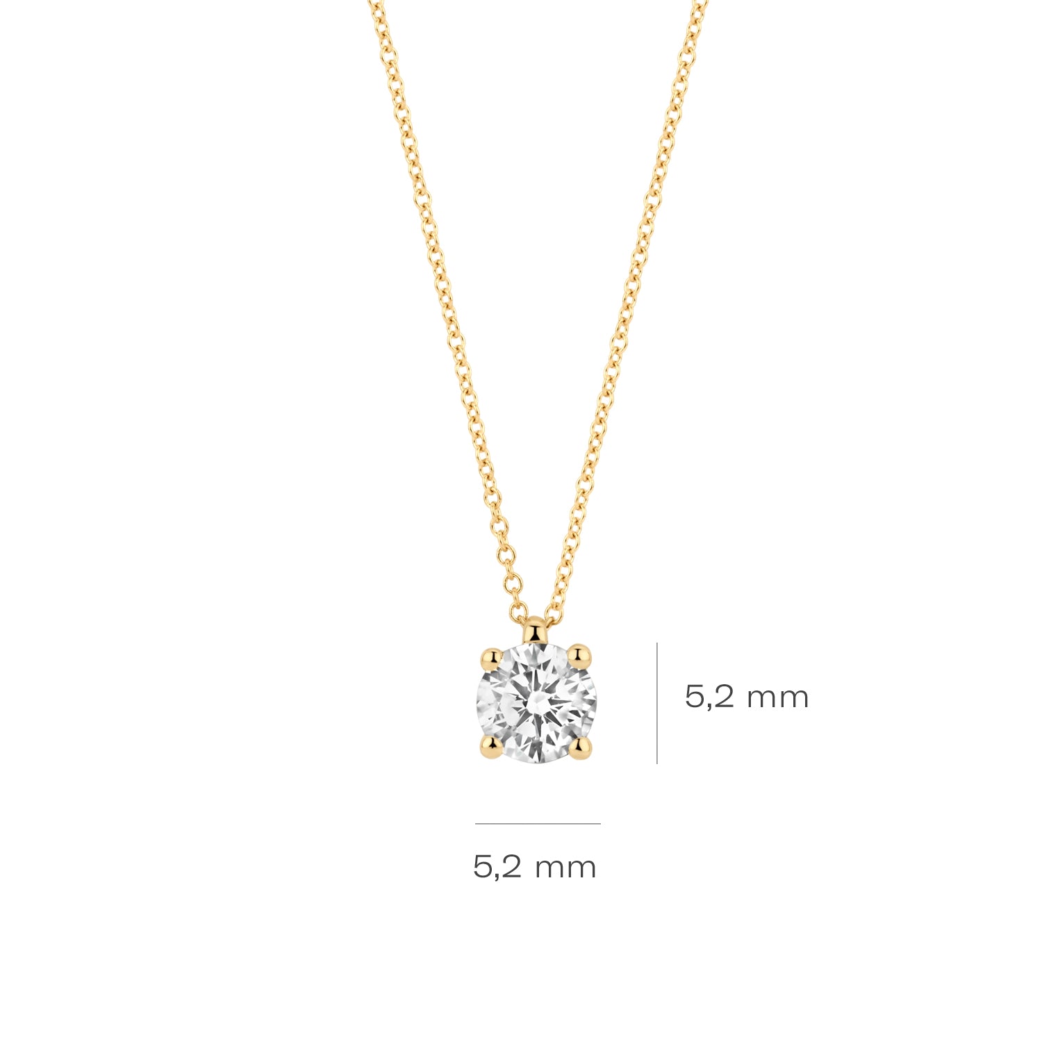 Blush Lab Diamonds Collier LG3003Y – Geel Goud (14k) met Lab grown Diamant