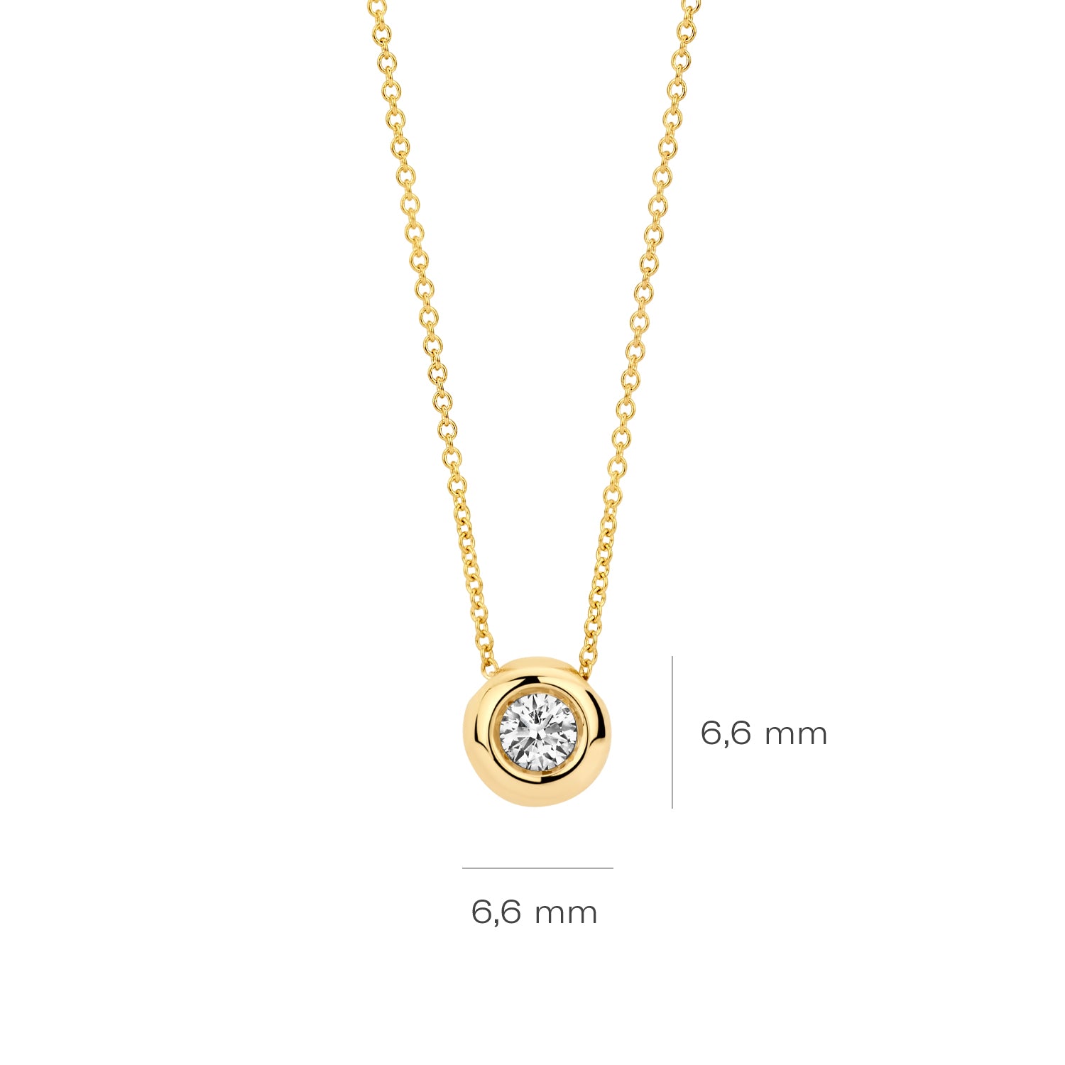 Blush Lab Diamonds Collier LG3006Y – Geel Goud (14k) met Lab grown Diamant