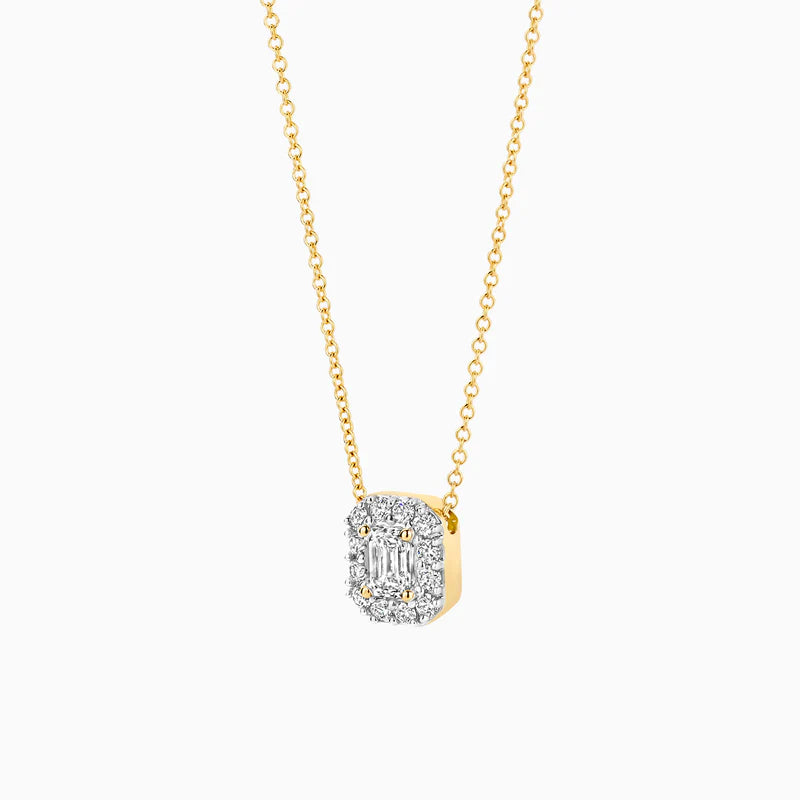 Blush Lab Diamonds Collier LG3009Y - Geelgoud (14k) met 0.25/0.15ct Lab grown Diamant