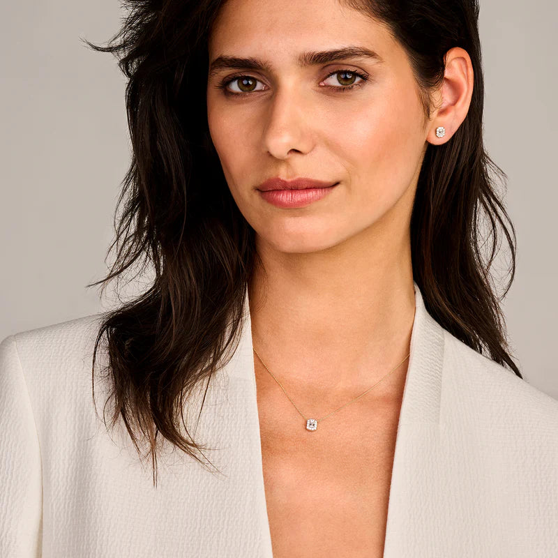 Blush Lab Diamonds Collier LG3009Y - Geelgoud (14k) met 0.25/0.15ct Lab grown Diamant