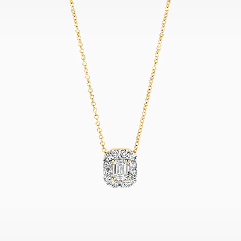 Blush Lab Diamonds Collier LG3009Y - Geelgoud (14k) met 0.25/0.15ct Lab grown Diamant