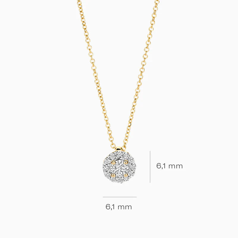 Blush Lab Diamonds Collier LG3010Y - Geelgoud (14k) met Lab grown Diamant