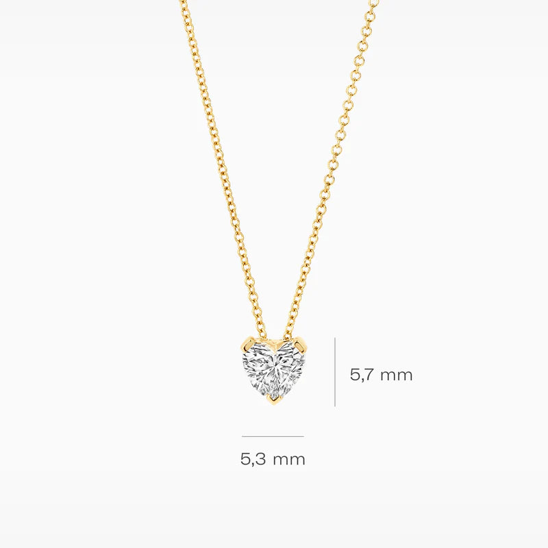 Blush Lab Diamonds Collier LG3011Y - Geelgoud (14k) met Lab grown Diamant