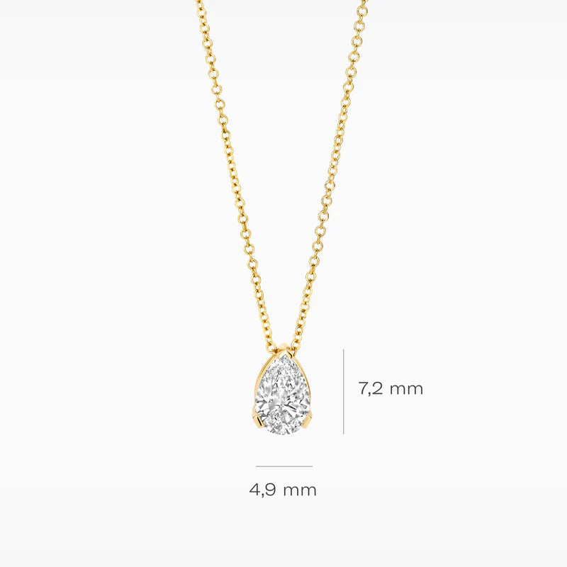 Blush Lab Diamonds Collier LG3012Y - Geelgoud (14k) met Lab grown Diamant