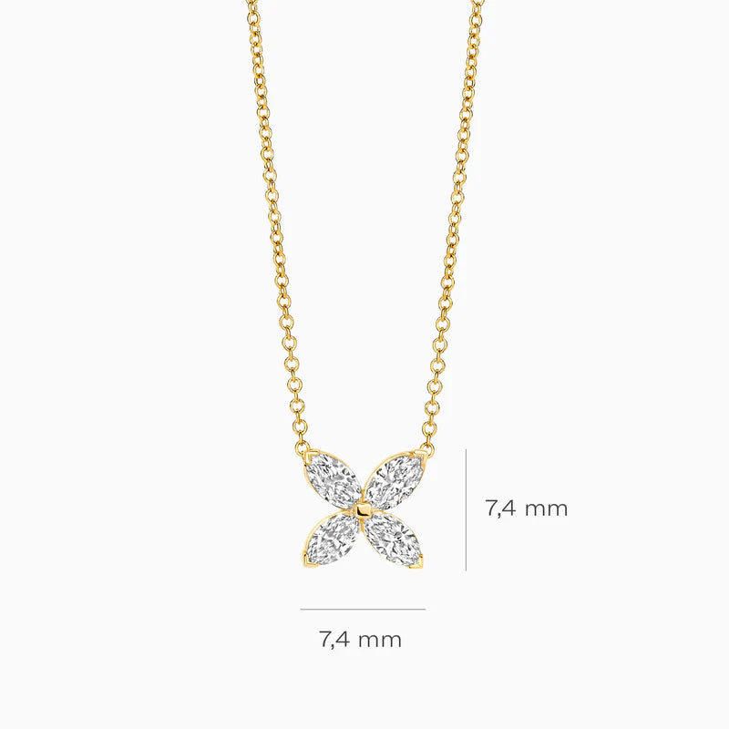 Blush Lab Diamonds Collier LG3013Y - Geelgoud (14k) met Lab grown Diamant