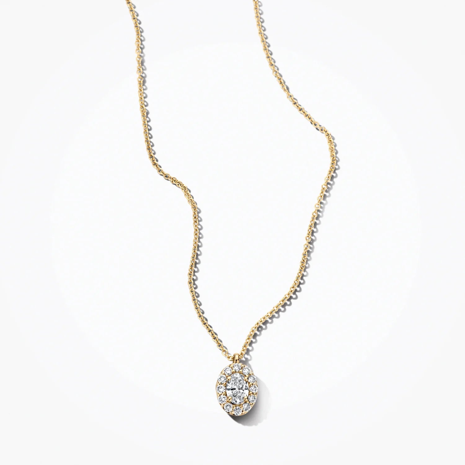 Blush Lab Diamonds Collier LG3019Y - Geelgoud (14k) met 0.20/0.12 Lab grown Diamant