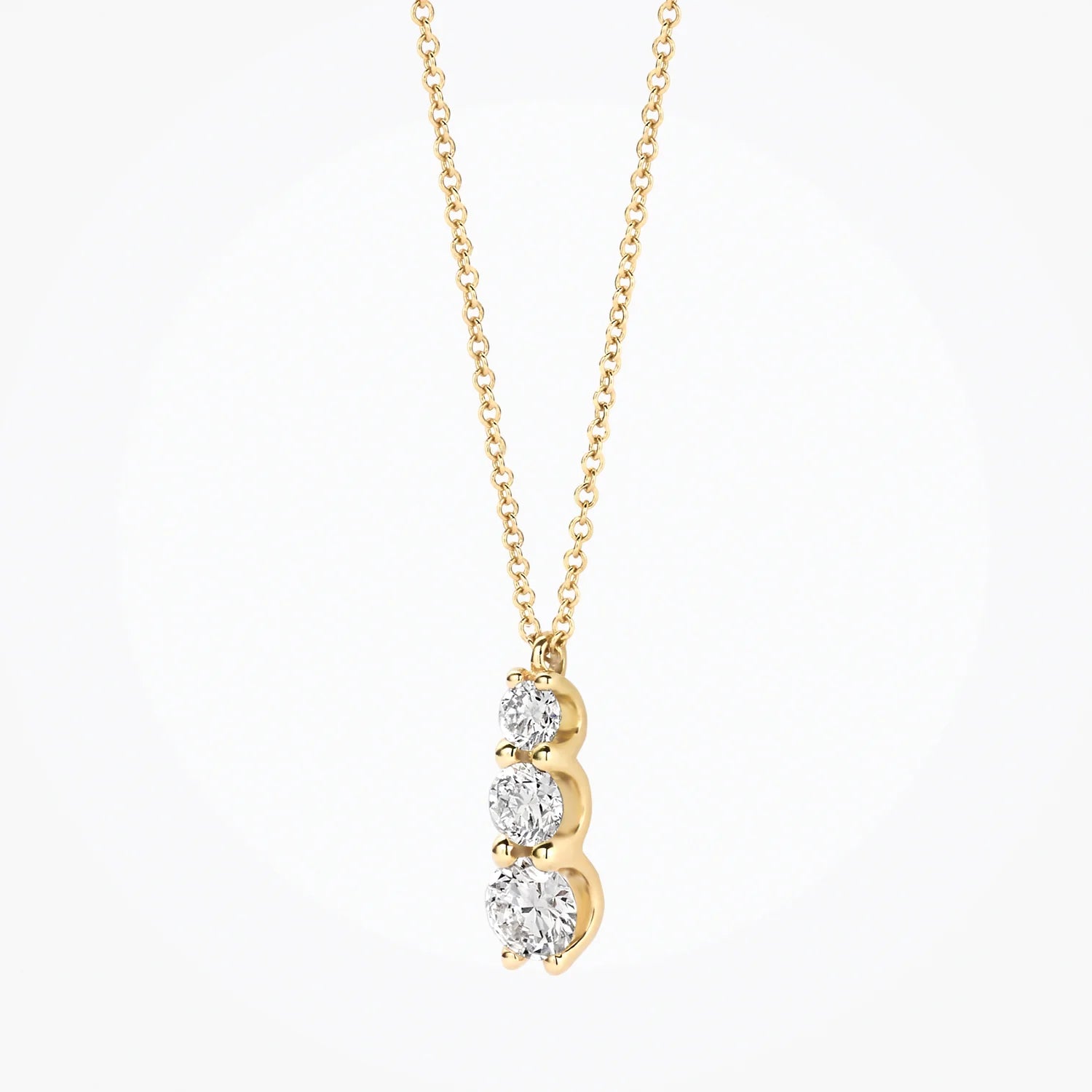 Blush Lab Diamonds Collier LG3020Y - Geelgoud (14k) met 0.07/0.14/0.22ct Lab grown Diamant