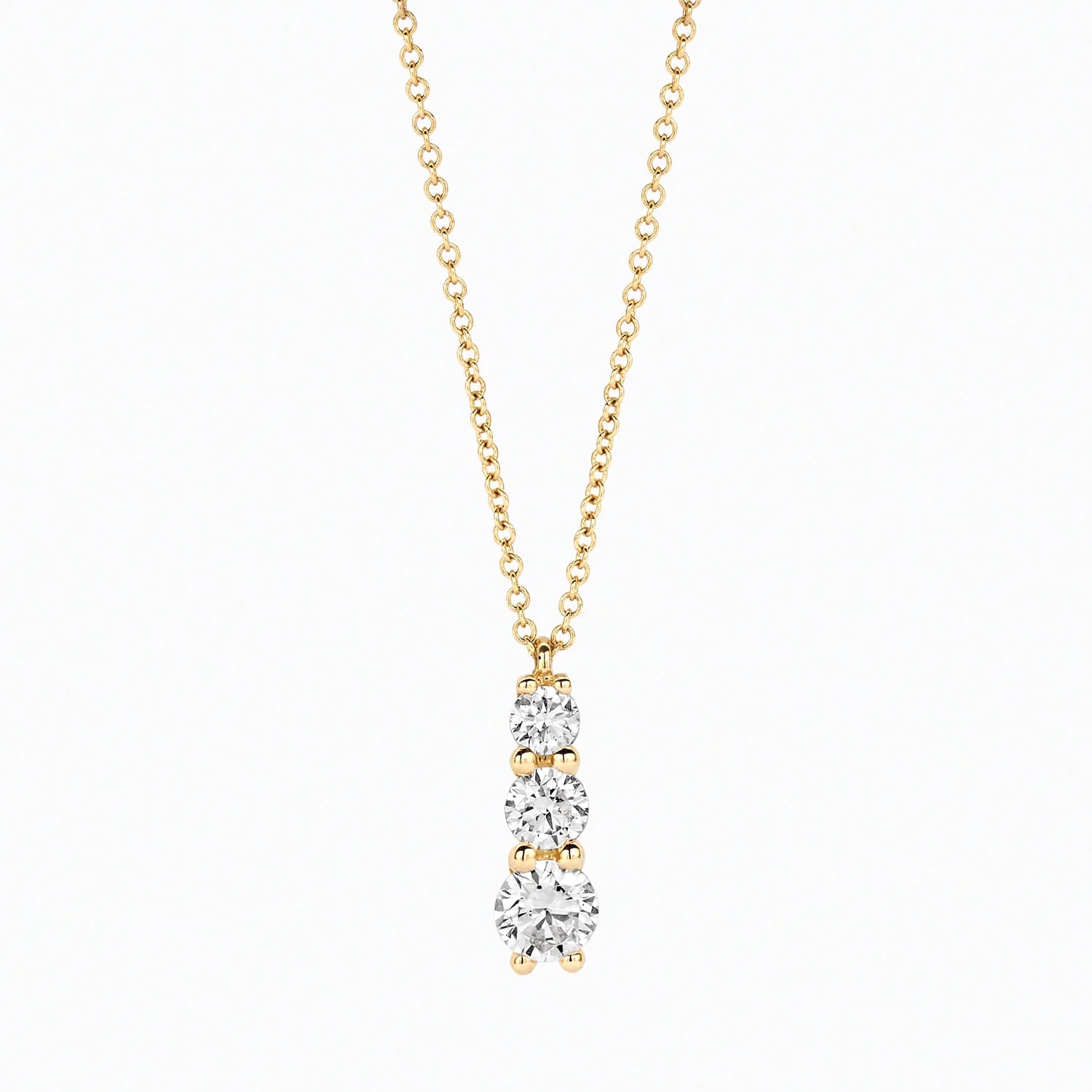 Blush Lab Diamonds Collier LG3020Y - Geelgoud (14k) met 0.07/0.14/0.22ct Lab grown Diamant